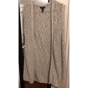 GAP Sleeveless gray/dark navyblue knitted cardigan